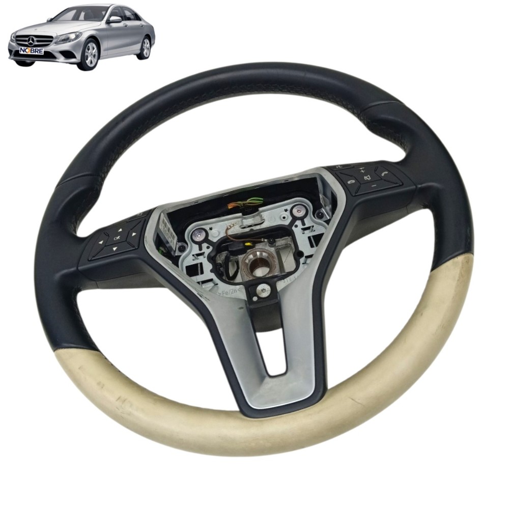 Volante direção couro Mercedes C180 2008 2009 2010 2011 2014