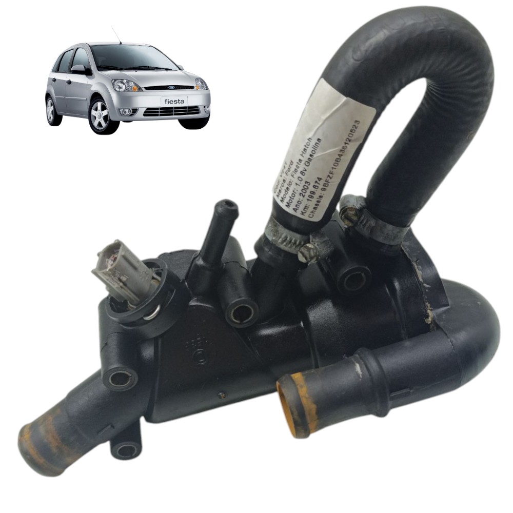Carcaça Válvula Termostática Ford Fiesta 1.0 Zetec 2003 2004 1