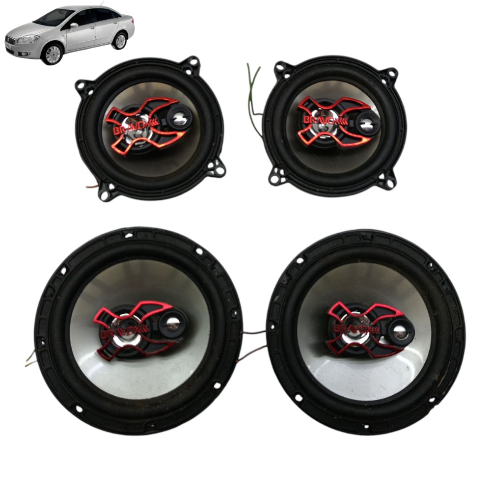 Jogo Alto Falante Portas Bravox 15,5cm 12,5cm Preto 3