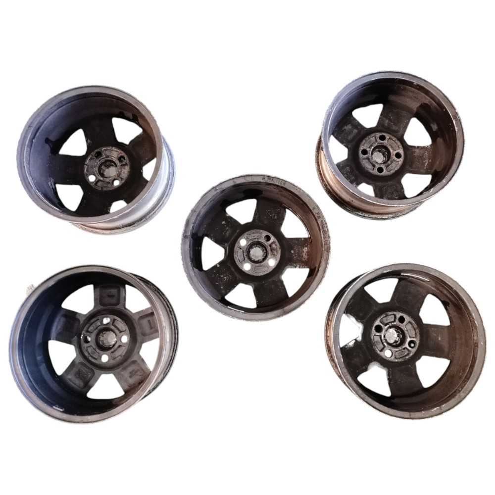 Jogo Roda Aro 15 4×108 Ford Ecosport Com Riscos 5 Unidades Cinza-escuro 7