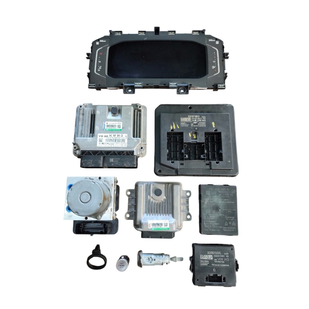 Kit code módulo injeção VW TCross 1.0 tsi 24 start sem chave 1