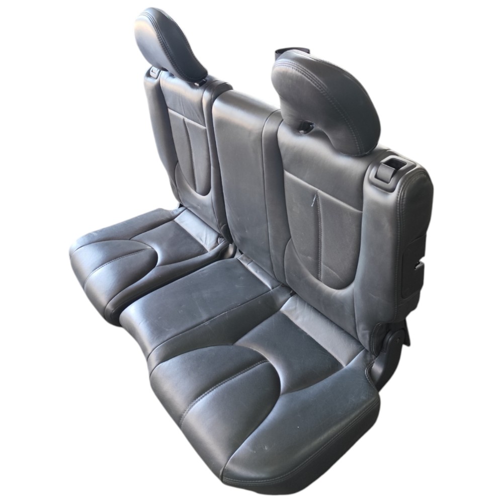 Banco Encosto Couro Traseiro Honda Fit 2003 2004 2005 2006 Cinza-escuro 2