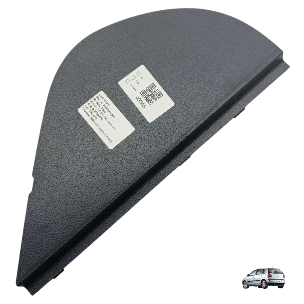 Acabamento Lateral Painel Direito Vw Polo 2007 2008 2009 10 Preto Moldado 1