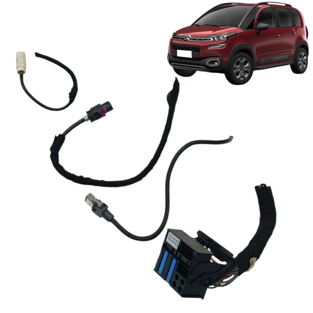 Jogo Plug Conector Central Multimídia Citroen C3 Aircross 18