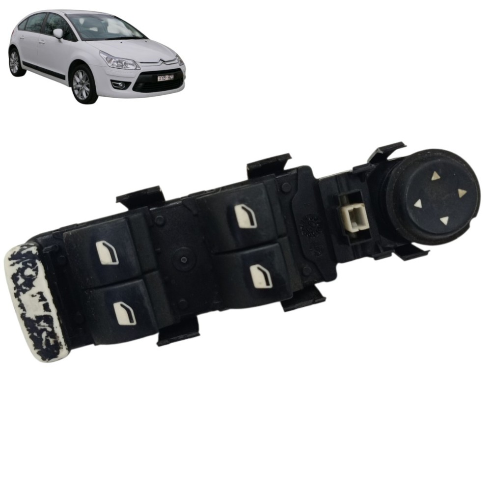 Comando Botão Vidro Motorista Citroen C4 2009 2010 Detalhe