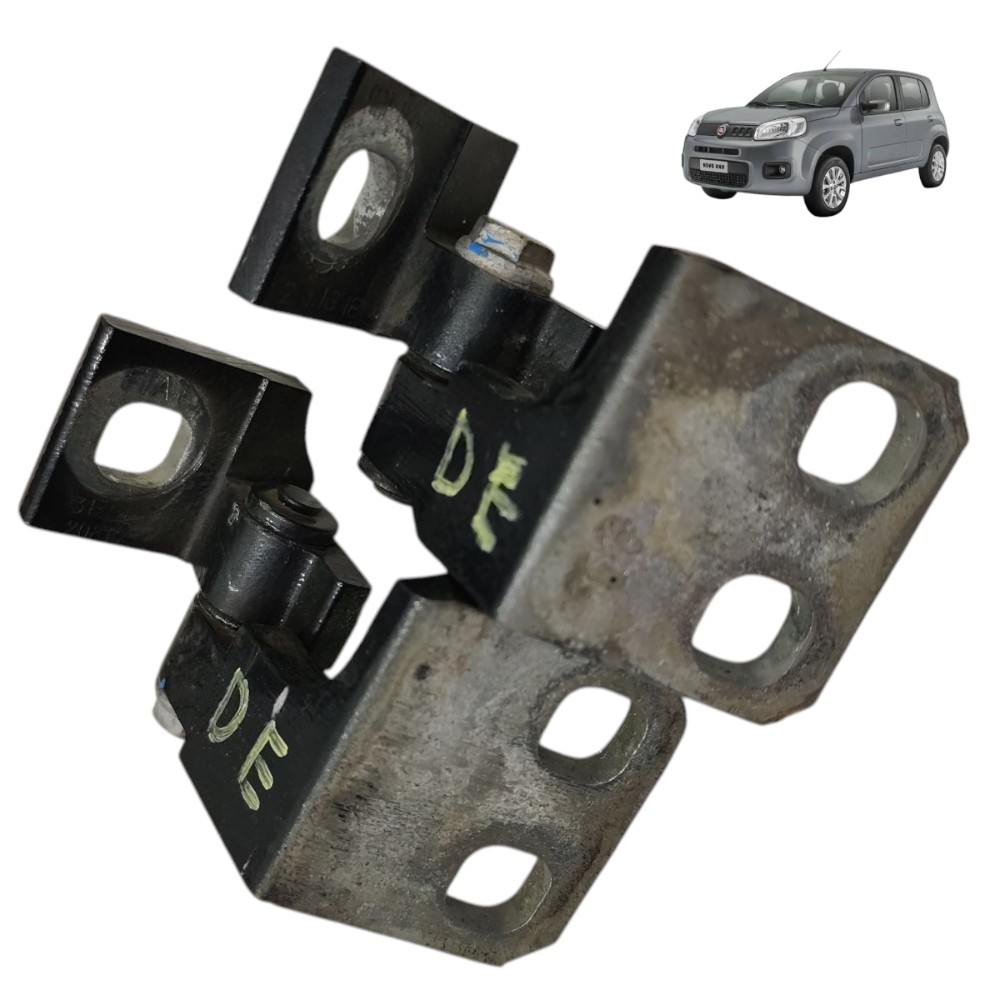 Par dobradiça dianteira esquerda Fiat Uno Vivace 2013 2014 1
