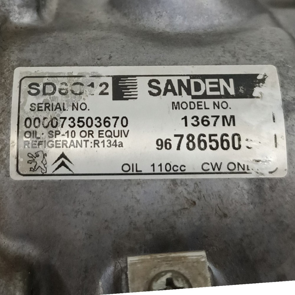 Compressor Ar Citroen C4 Lounge Peugeot 2008 1.6 Thp Detalhe 5