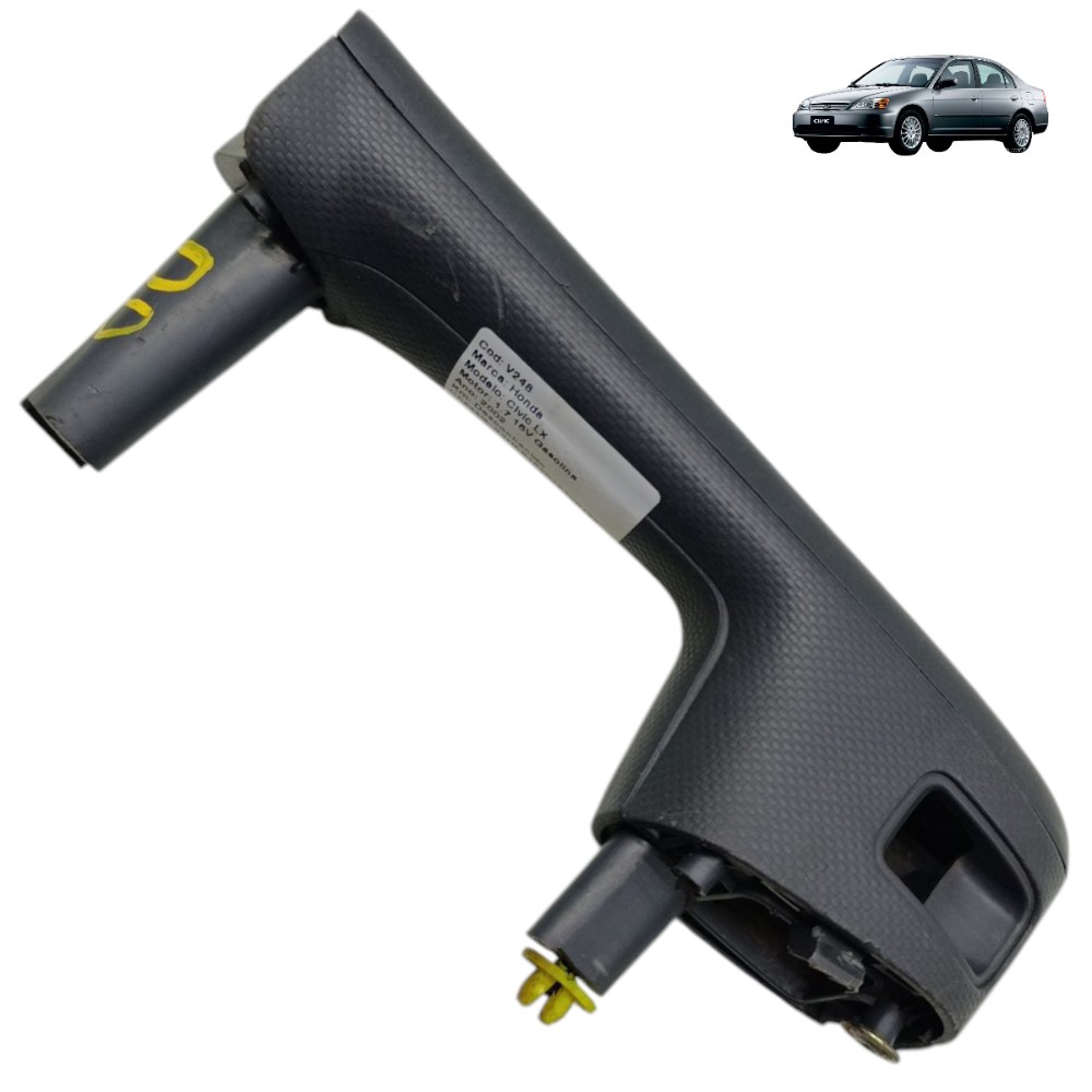 Puxador Interno Porta Dianteira Direita Honda Civic G7 2002 Cinza Dianteira 1