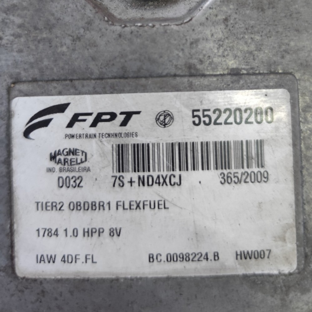 Kit Code Módulo Injeção Fiat Siena 1.0 8v Fire 2010 2011 6