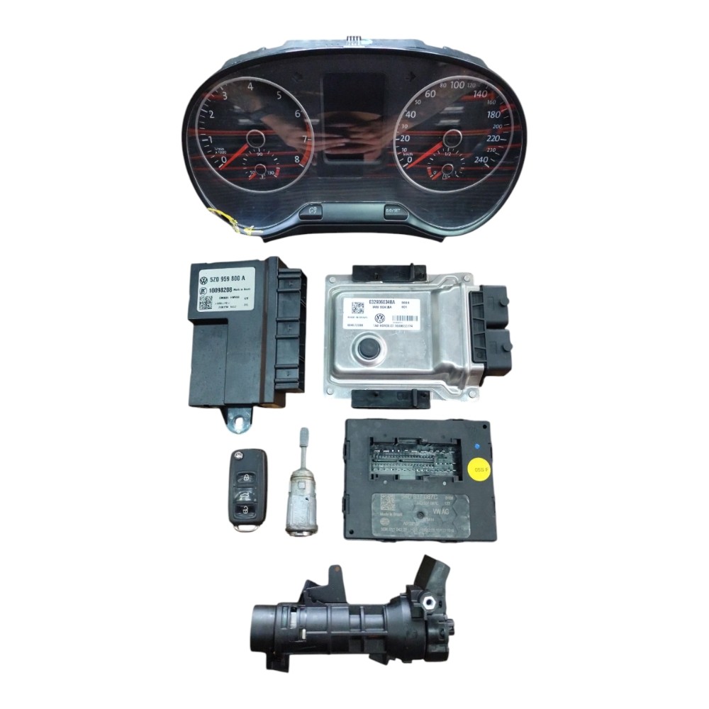 Kit code módulo injeção vw fox run 1.6 8v ea111 2017 2016