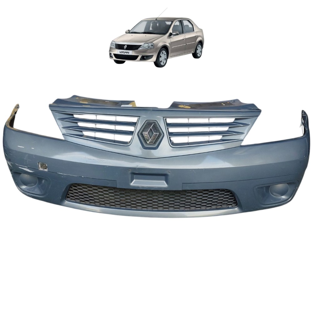 Parachoque Dianteiro Renault Logan 2007 2008 2009 C/ Detalhe Cinza 1
