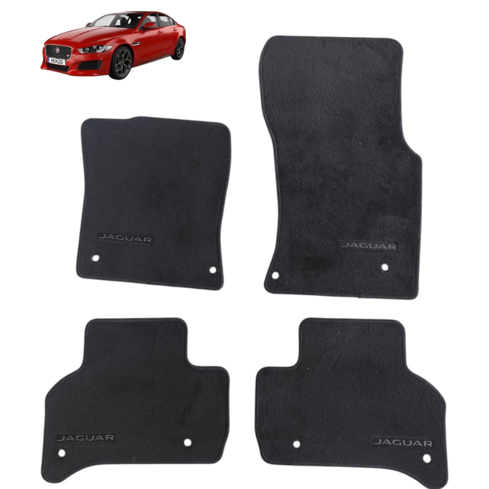 Jogo tapete tecido Jaguar XE 2016 2017 2018 2019 Cor Preto 1