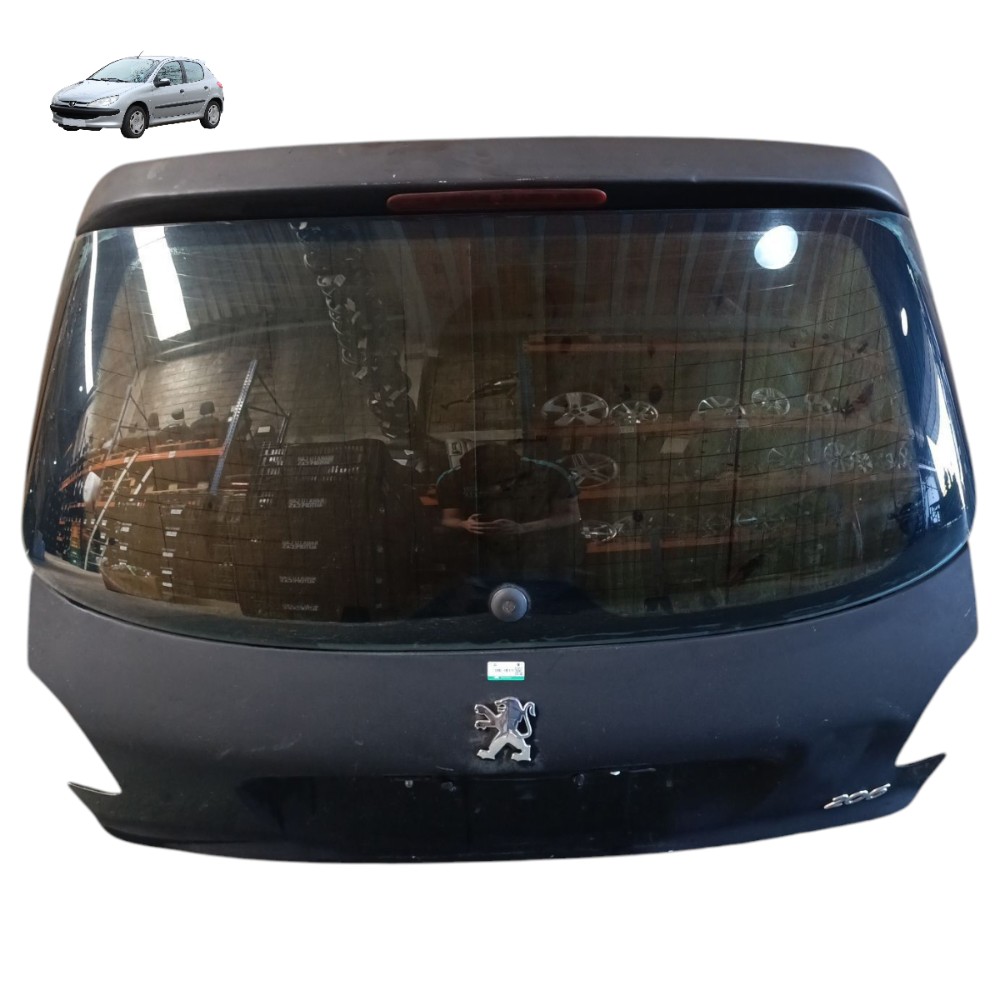 Tampa Traseira Peugeot 206 2005 2006 2007 2008 2009 2010 11 Preto