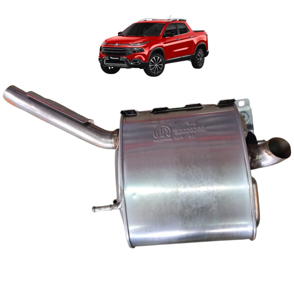 Escapamento Abafador Silencioso Fiat Toro 1.8 2021 2020 2019 1