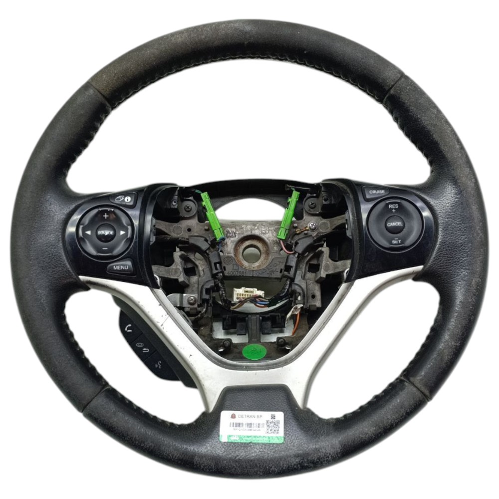 Volante Direção Com Comandos Honda Civic G9 Com Desgaste Preto 1