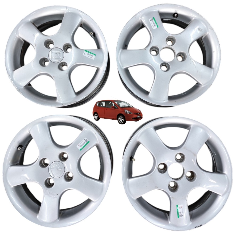 Jogo roda aro 14 4×100 honda fit civic g6 g7 city detalhes 1