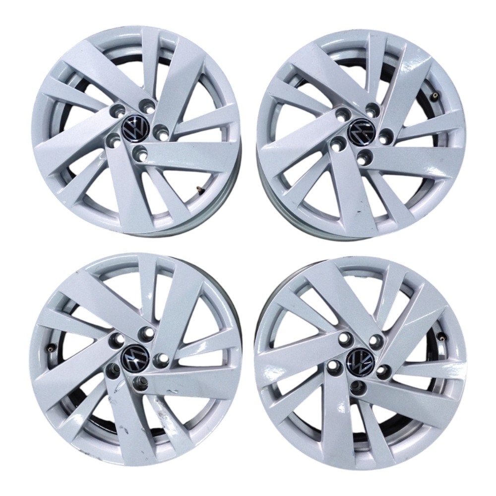 Jogo Roda Liga Leve Aro 15 5×100 Vw Polo Virtus Nivus 2025 Prata