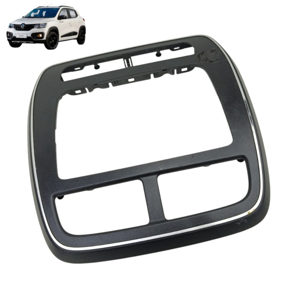Moldura Painel Central Renault Kwid 2017 2018 2019 2020 2021 Preto