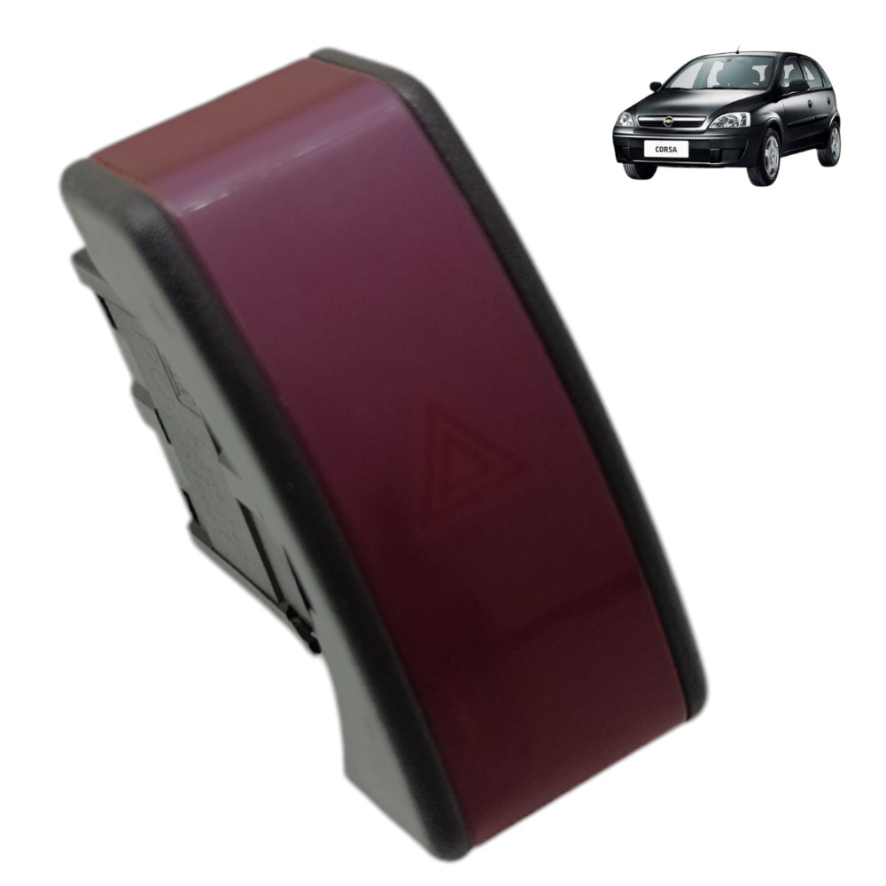 Botão Pisca Alerta Gm Corsa 2003 2004 2005 Preto 1