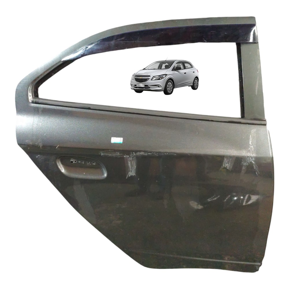 Porta Traseira Direita Gm Onix Joy 2013 2014 2015 2016 17 19 Traseira Direita Cinza 1