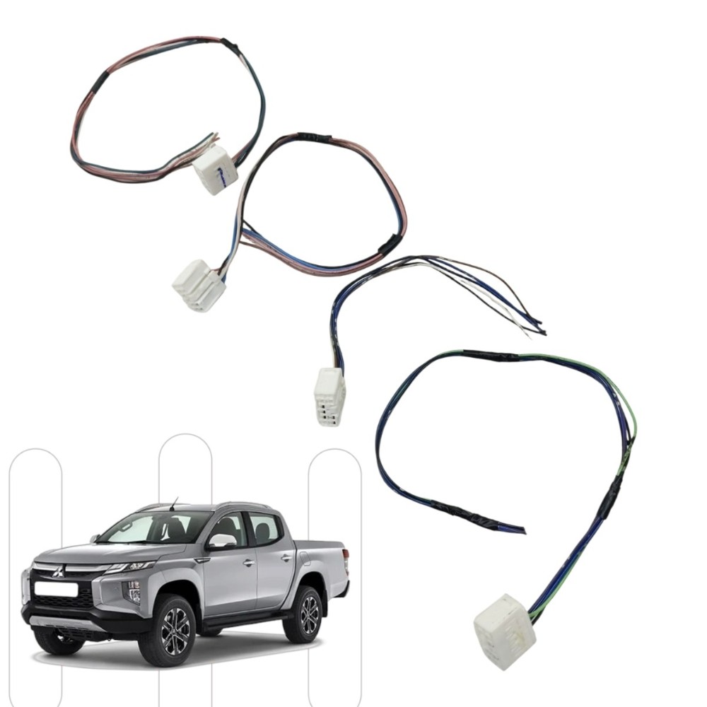 Jogo Plug Conector Fechadura Porta Mitsubishi L200 2024 2025