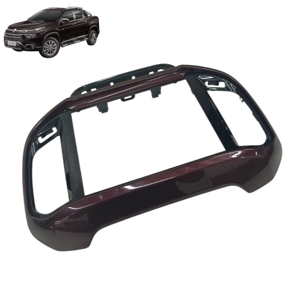 Moldura painel central multimídia Fiat toro 2021 2020 2019