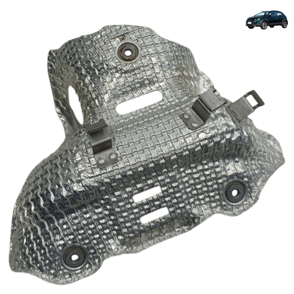 Defletor Protetor Coletor Escape Hyundai Hb20 1.6 2020 2021 Prateado 1
