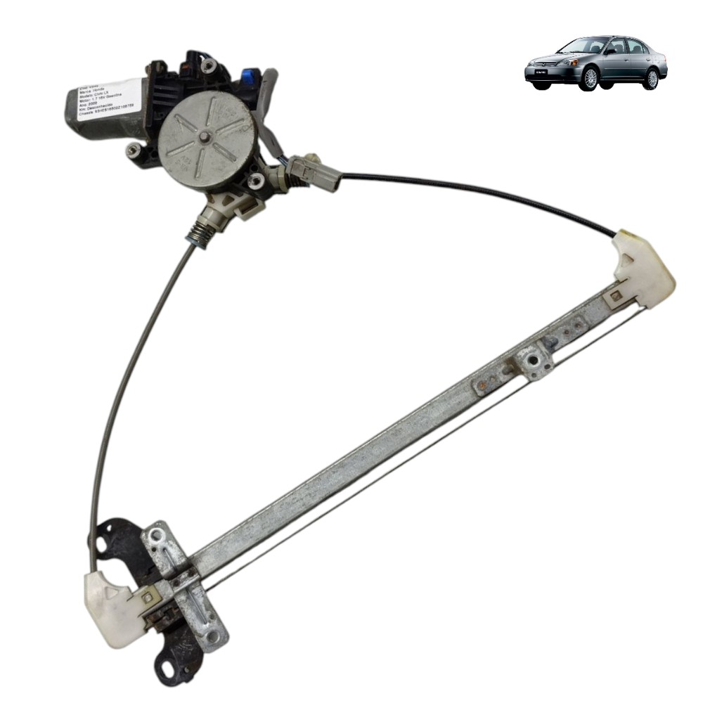 Motor Máquina Vidro Traseiro Esquerdo Honda Civic G7 2001 02 1