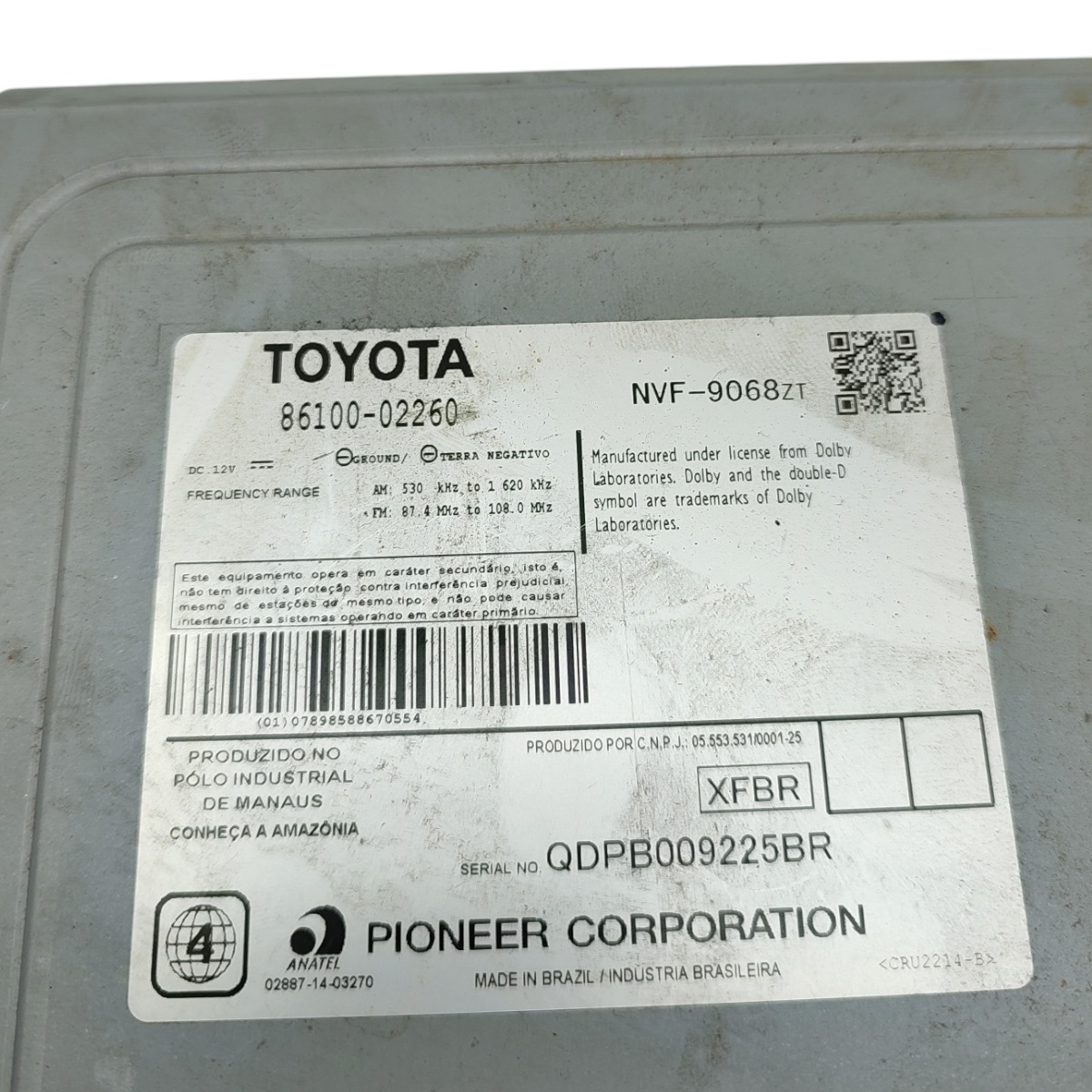 Multimídia Toyota Corolla Xei 2016 2017 2018 2019 8610002260 Preto 6