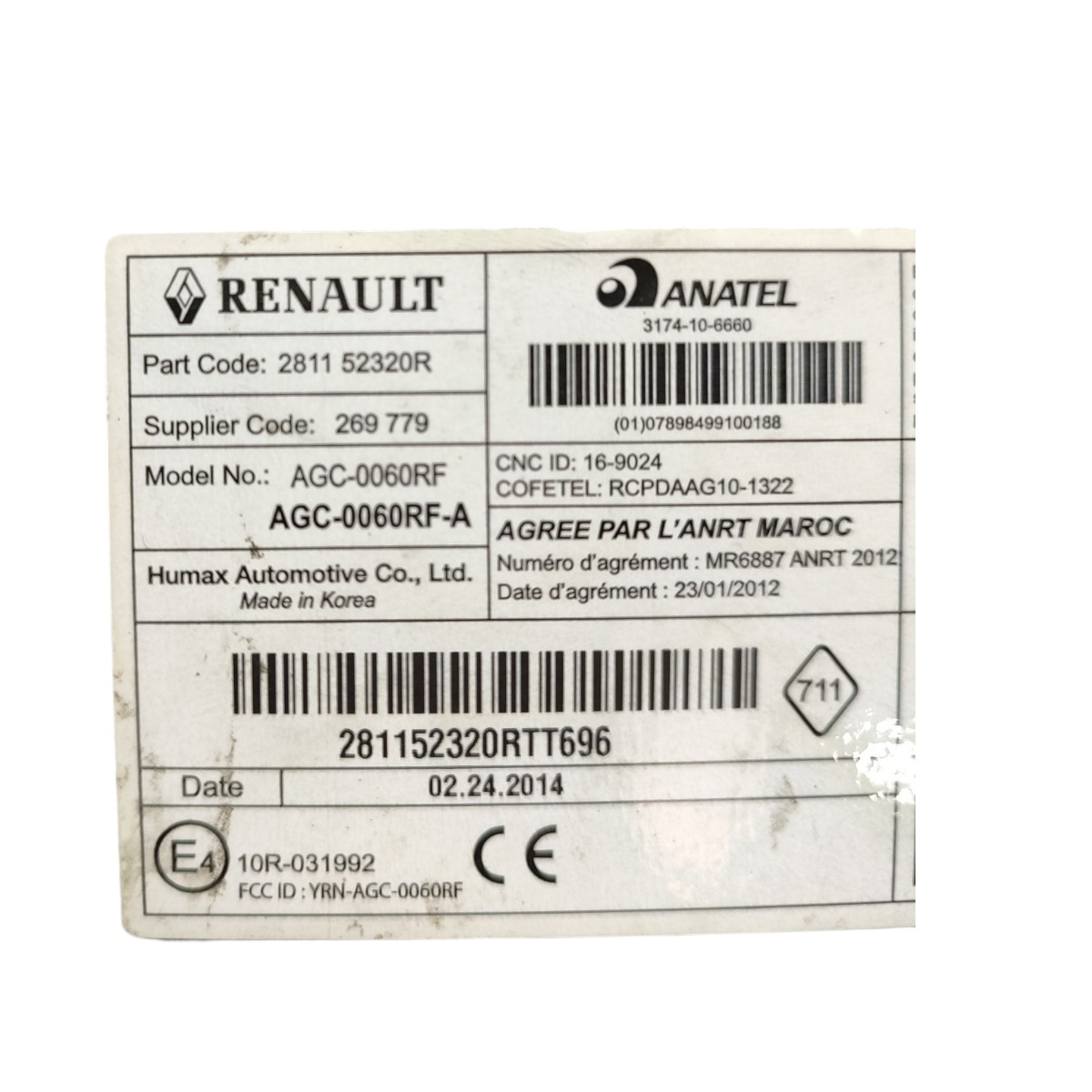 Rádio Original Renault Sandero 2012 2013 2014 N 28115230r 5