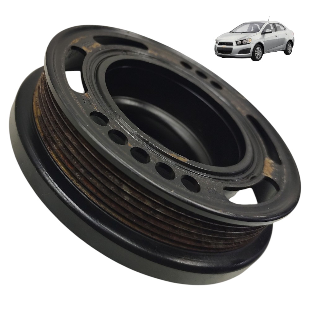 Polia virabrequim GM Sonic 1.6 cruze 1.8 2014 2013 2012 1
