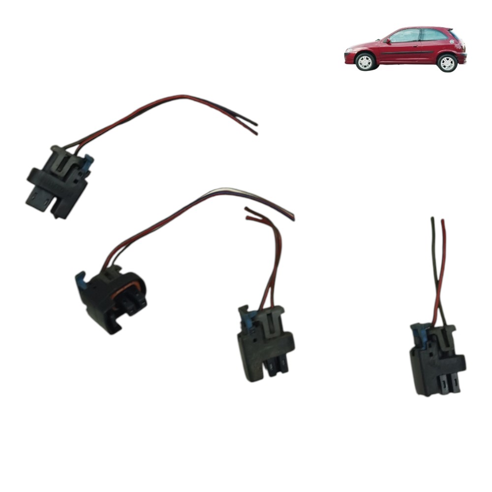 Jogo Plug Conector Bico Injetor Gm Celta Vhc 2005 2004 2003 1