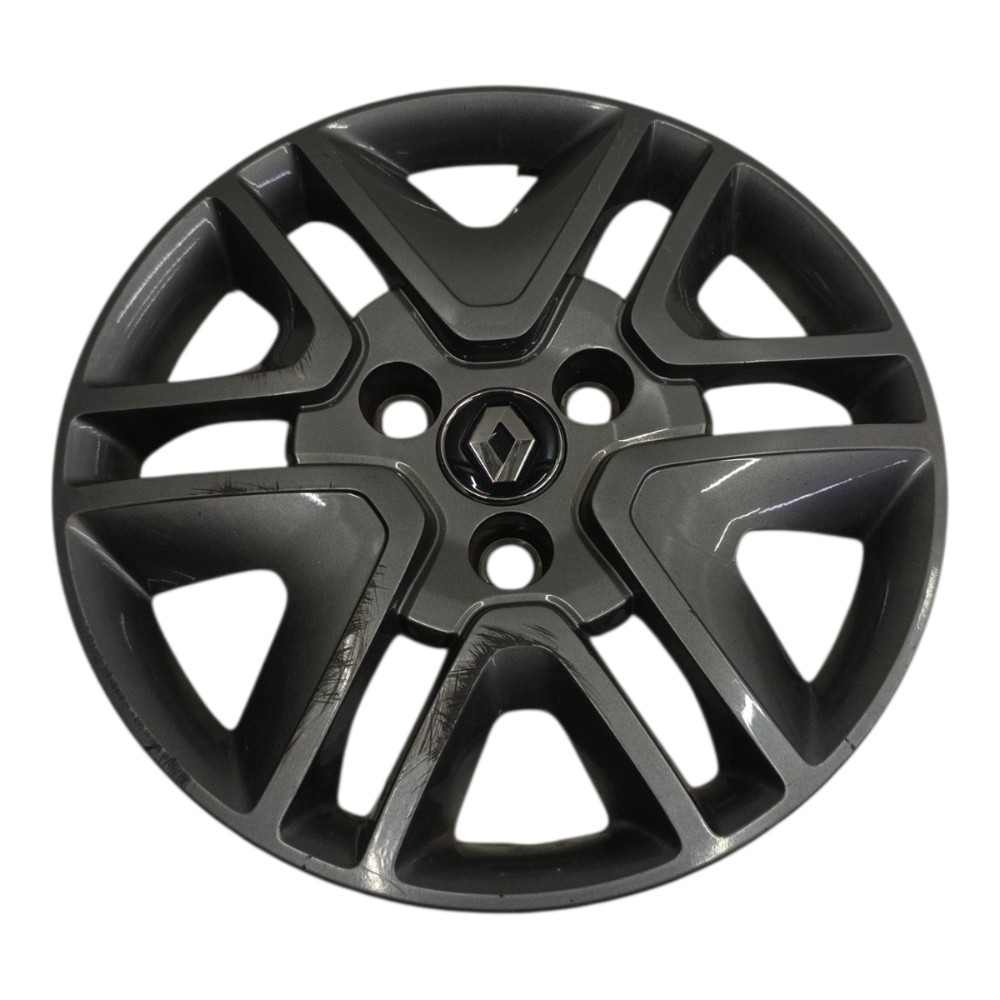 Calota Roda Aro 14 Renault Kwid 2022 2023 2024 Com Riscos Cinza 1