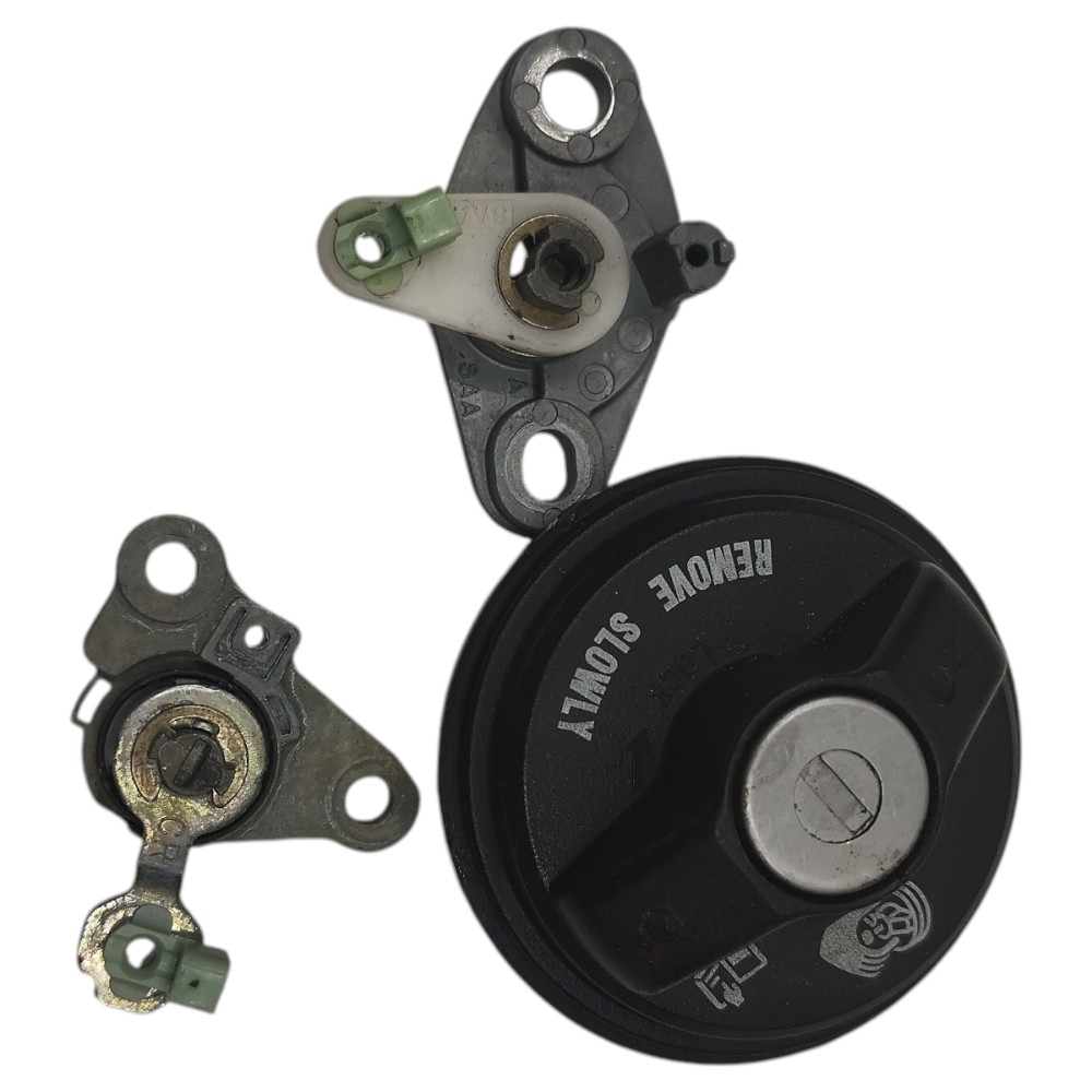 Kit Miolo Chave Porta Tampa Combustível Honda Fit 2004 2005 Preto L 2008 4