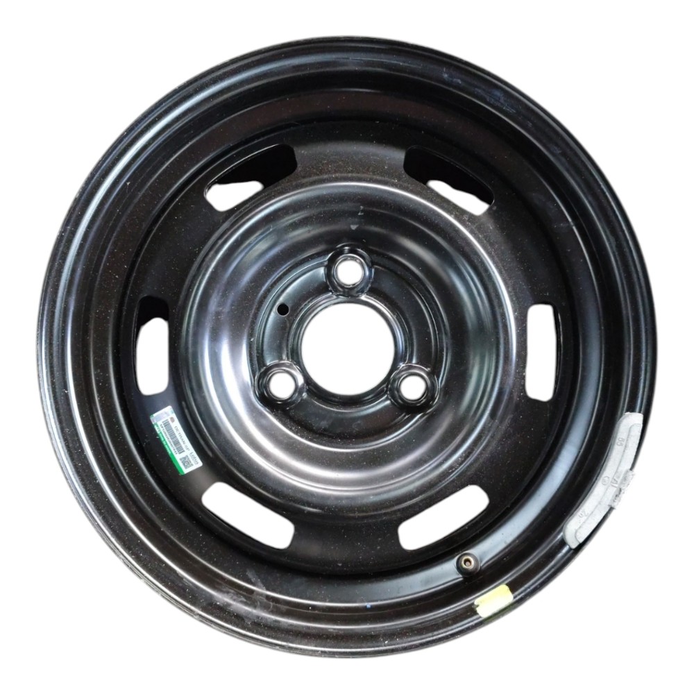 Roda Ferro Aro 14 3 Furos Linha Renault Kwid 2017 2018 2019 Preto
