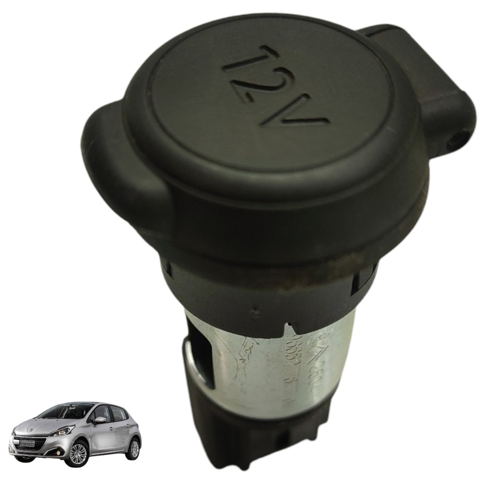 Tomada 12v Console Peugeot 308 2011 2012 2013 2014 2015 Preto 1