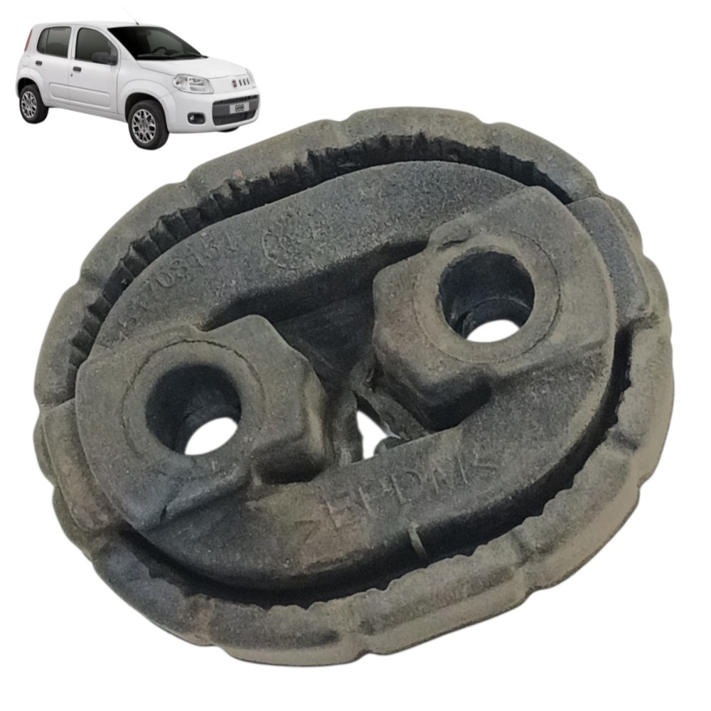 Coxim central escapamento fiat uno Vivace 2012 2013 2014
