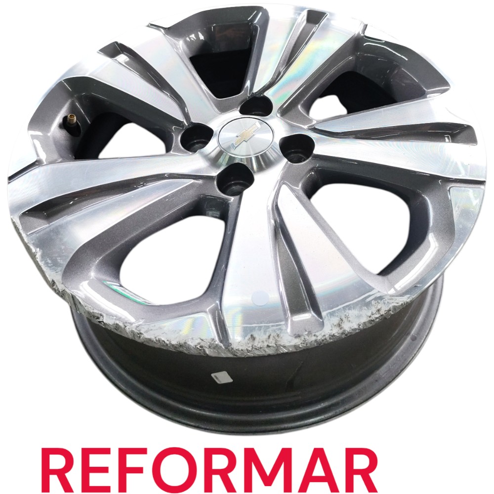 Jogo Roda Aro 16 4×100 Gm Spin Cobalt Onix Prisma Montana Prata 7