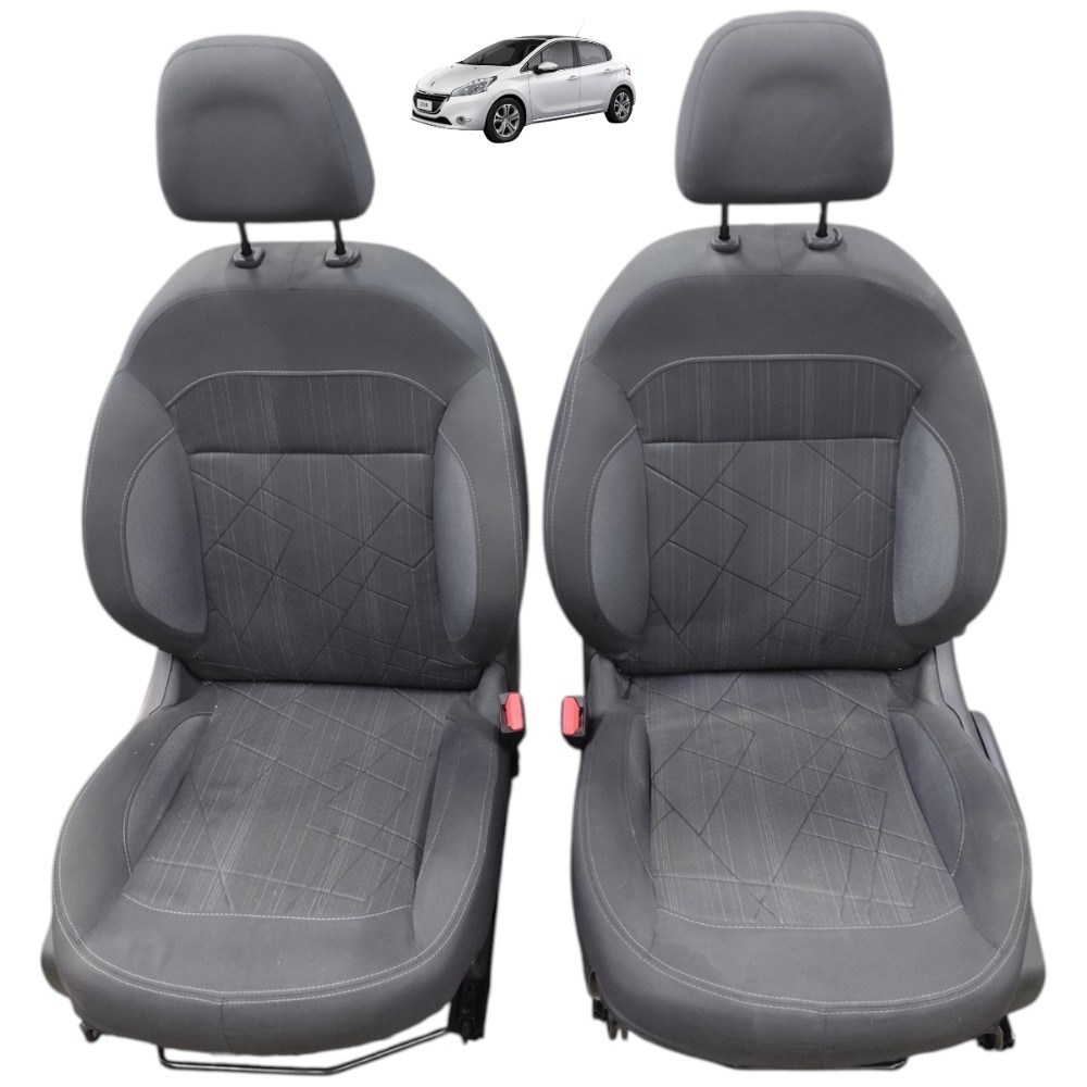 Par Banco Tecido Dianteiro Peugeot 208 2014 2015 2016 2017 Cinza-escuro 1