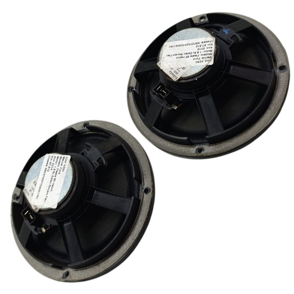 Par Alto Falante Porta Ford Fiesta 2014 2013 2012 2011 2008 Preto 3