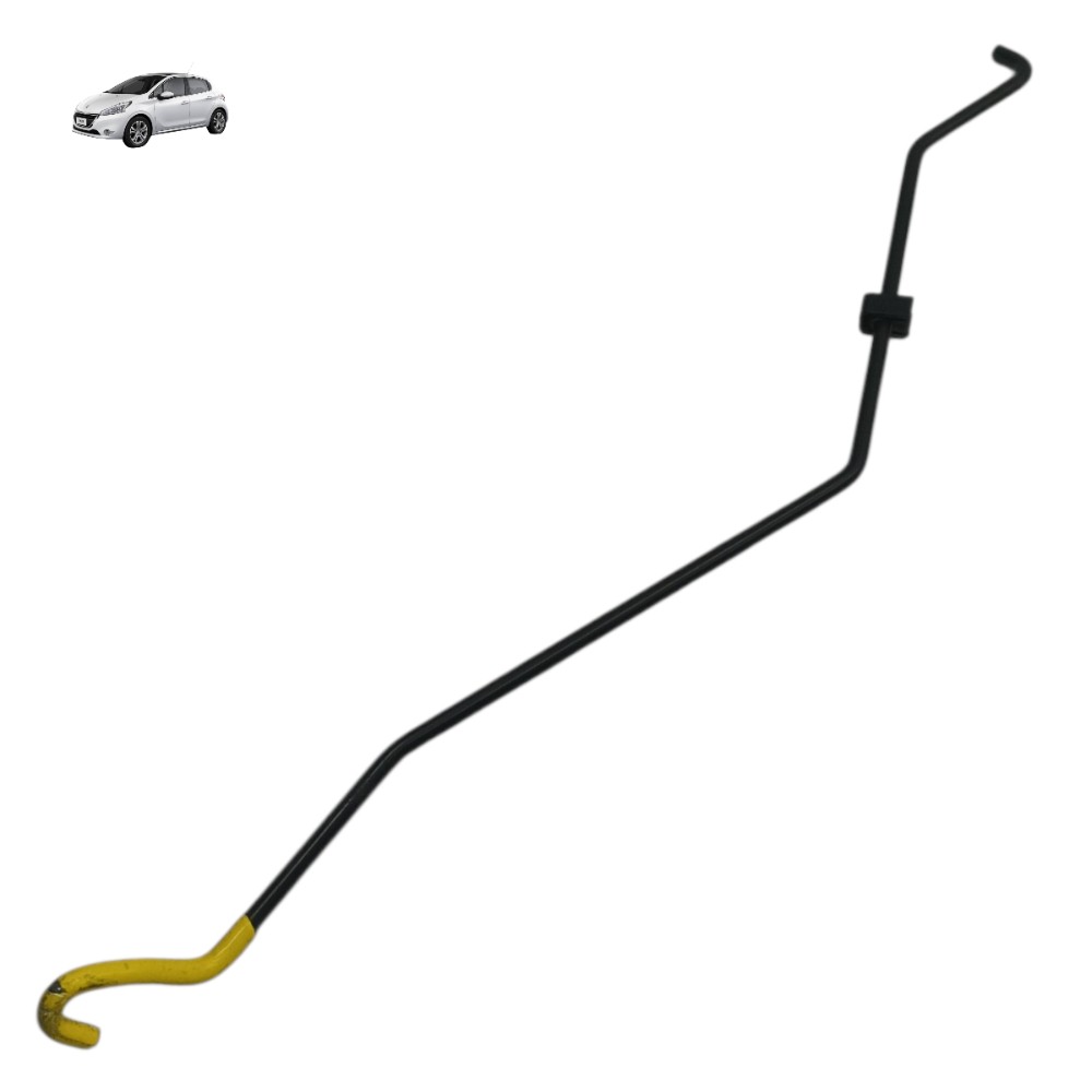 Vareta Capô Peugeot 208 2014 2015 2016 2017 Preto Com Ponta Amarela