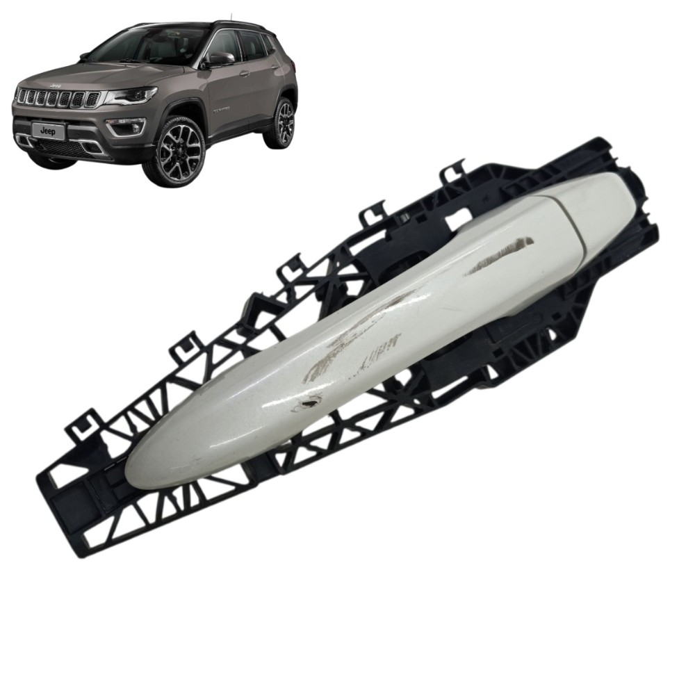 Maçaneta Externa Traseira Direita Jeep Compass 2019 2020 Branco Traseira