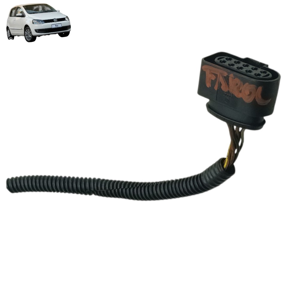 Plug Conector Farol Direito Vw Fox 2014 2013 2012