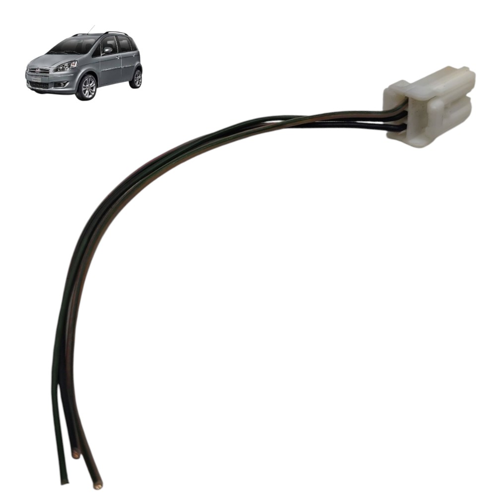 Plug conectar motor limpador traseiro Fiat Idea 2012 2014 15 1