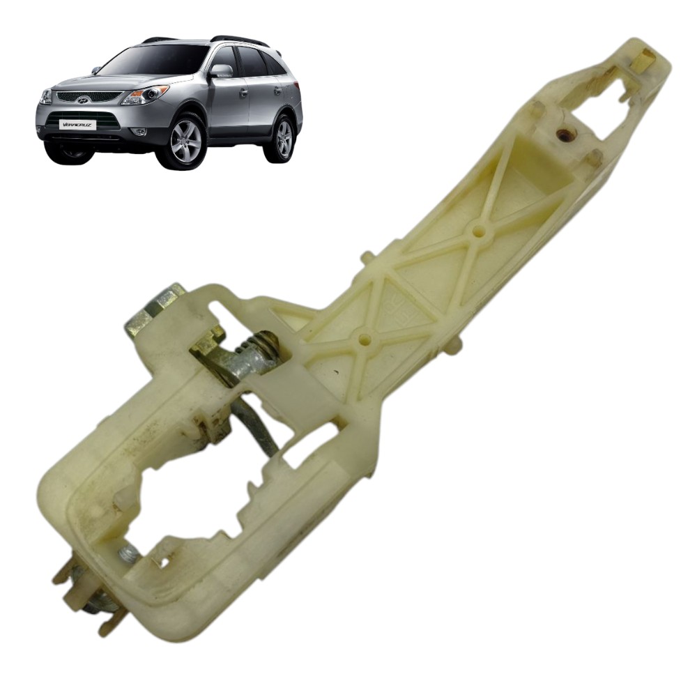 Suporte Maçaneta Externa D Direita Hyundai Veracruz 2008 09 Prata Dianteira 1