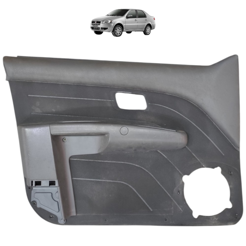 Forro Porta Dianteira Esquerda Fiat Siena Palio 2008 2009 10 Cinza