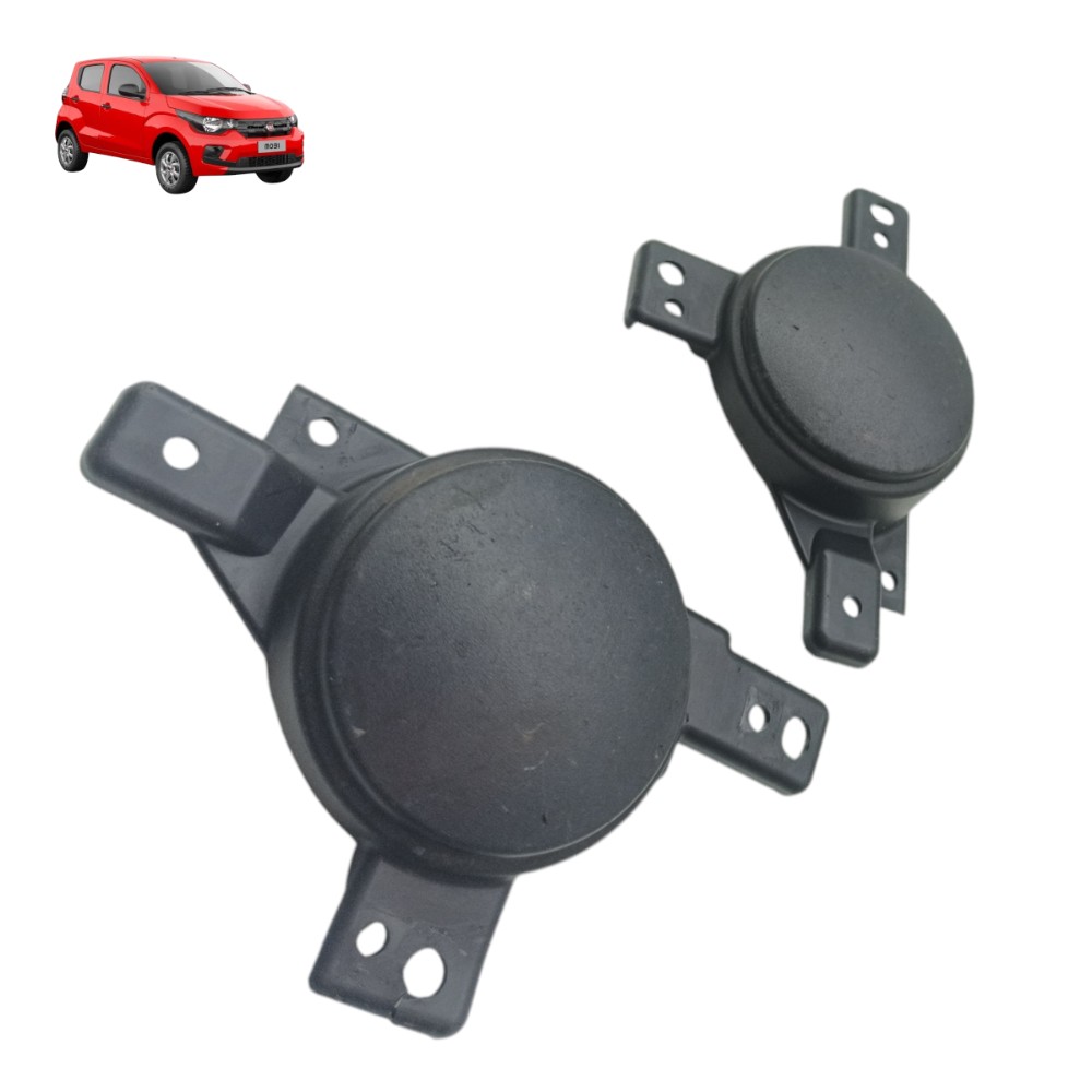 Par Tampa Moldura Farol Milha Fiat Mobi 2017 2018 2019 2020 1