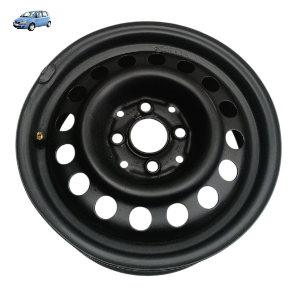 Roda Ferro Aro 14 4×98 Fiat Palio Siena Idea Uno Strada Preto