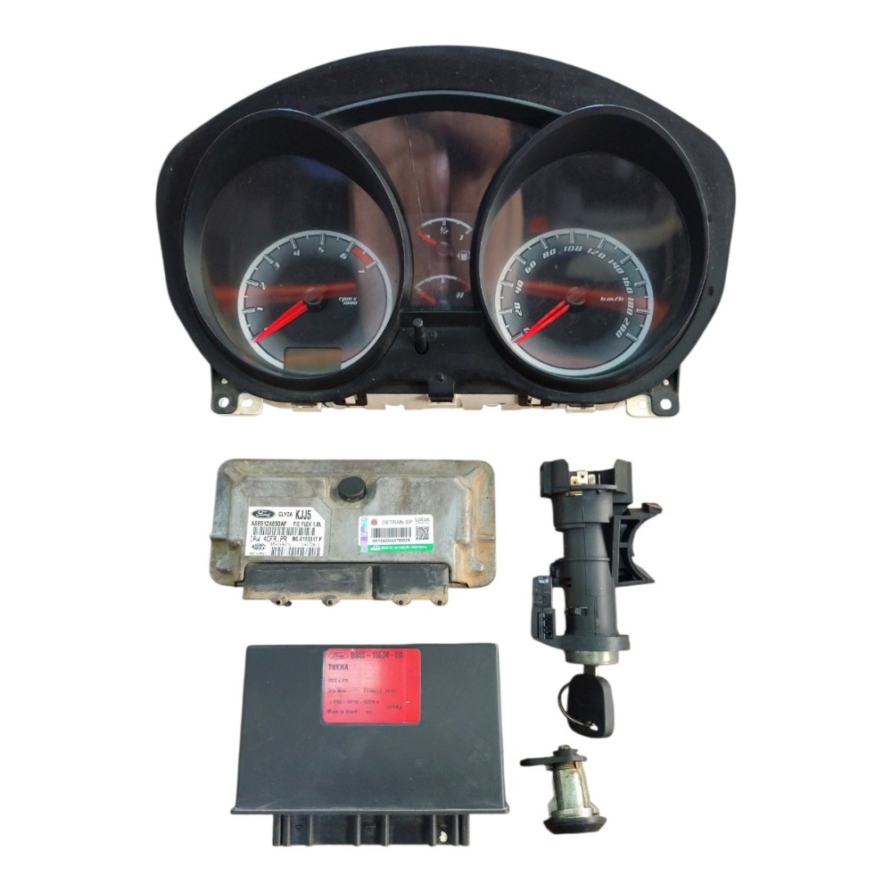 Kit Code módulo injeção Ford Fiesta 1.0 Zetec rocam 2013 14