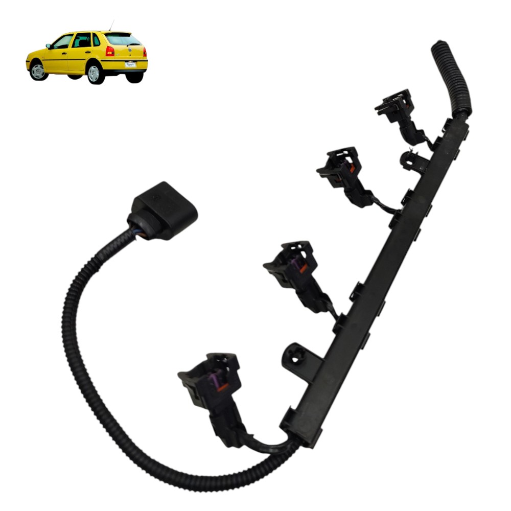 Chicote Plug conector bico injetor vw gol g3 1.0 16v 2000 01 1